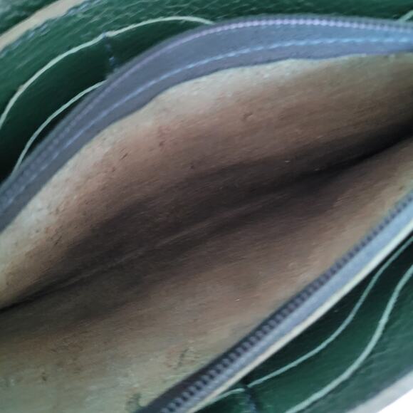 Il BISONTE Large Bill Card Wallet Green Envelope Geniue Leather Made in Italy - Picture 8 of 12